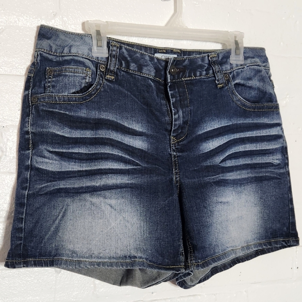 Cato Dark Blue Faded Jean Shorts